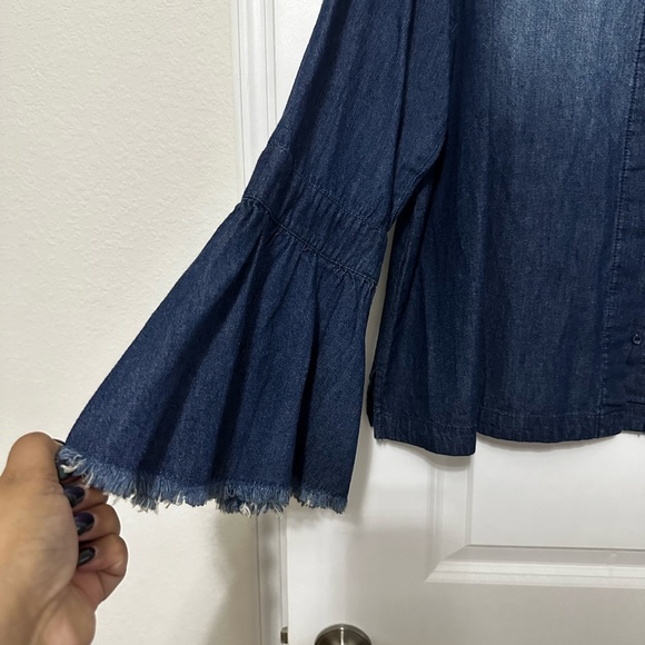 LANE BRYANT Denim Blouse - Picture 2 of 7